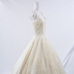 Sareh Nouri Alessandra ivory glitter bridal gown